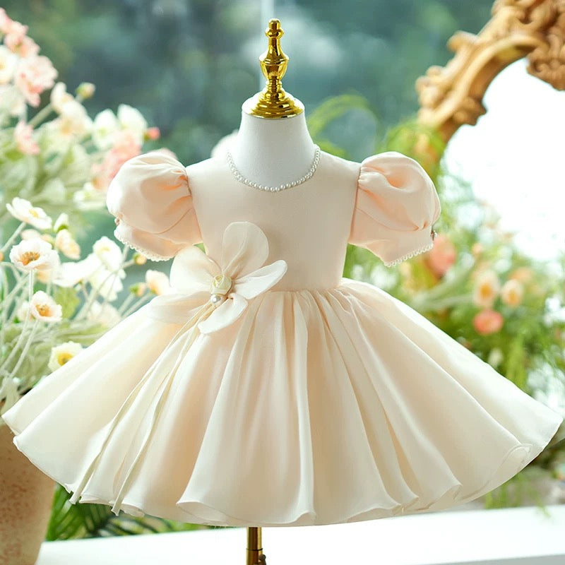 Flower Girl Dress Knee Length Toddler 1st Birthday Party J415