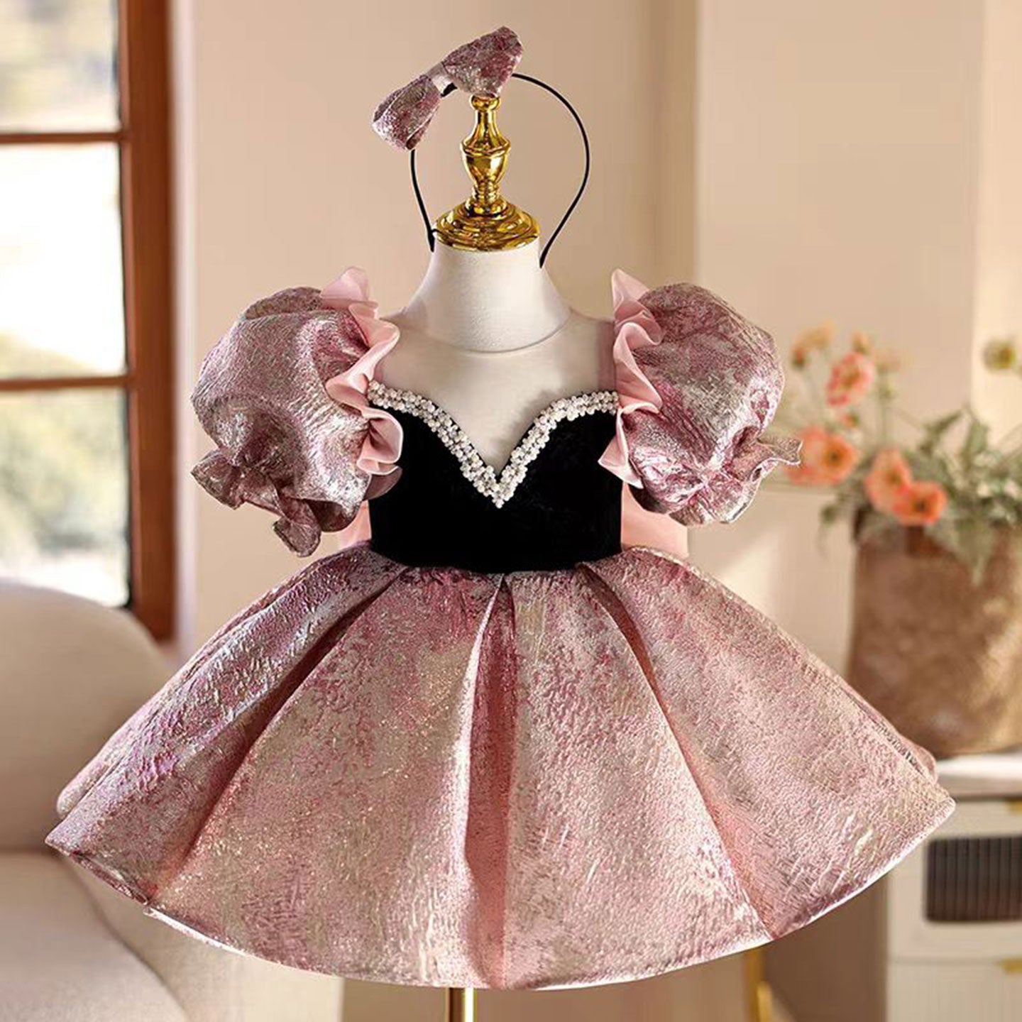 HOT ! Birthday Dress Skirt Dress For Baby Girl Pink Baby Girl Dress Kids 1st Wedding Birthday Party Holiday J467 HOT ! Birthday Dress Skirt Dress For Baby Girl Pink Baby Girl Dress Kids 1st Wedding Birthday Party Holiday J467