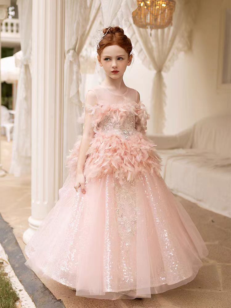 yellow satin maxi dress Madeline Lace Dress (natural pink) 10Y main image 0