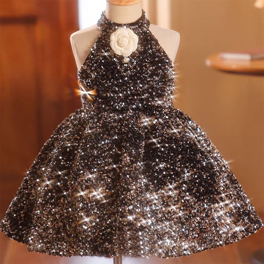 Luxury Lilac Flower Girl Dress Arabic Princess Kids Wedding Birthday Party Gowns Vestidos de Novia J083 Black / Child-3 Luxury Lilac Flower Girl Dress Arabic Princess Kids Wedding Birthday Party Gowns Vestidos de Novia J083 Black / Child-3