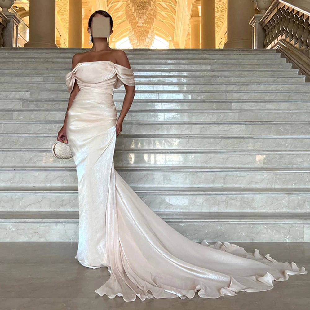 Elegant Luxury Evening Dress Gold Mermaid Arabic Beige / 10 Elegant Luxury Evening Dress Gold Mermaid Arabic Beige / 10