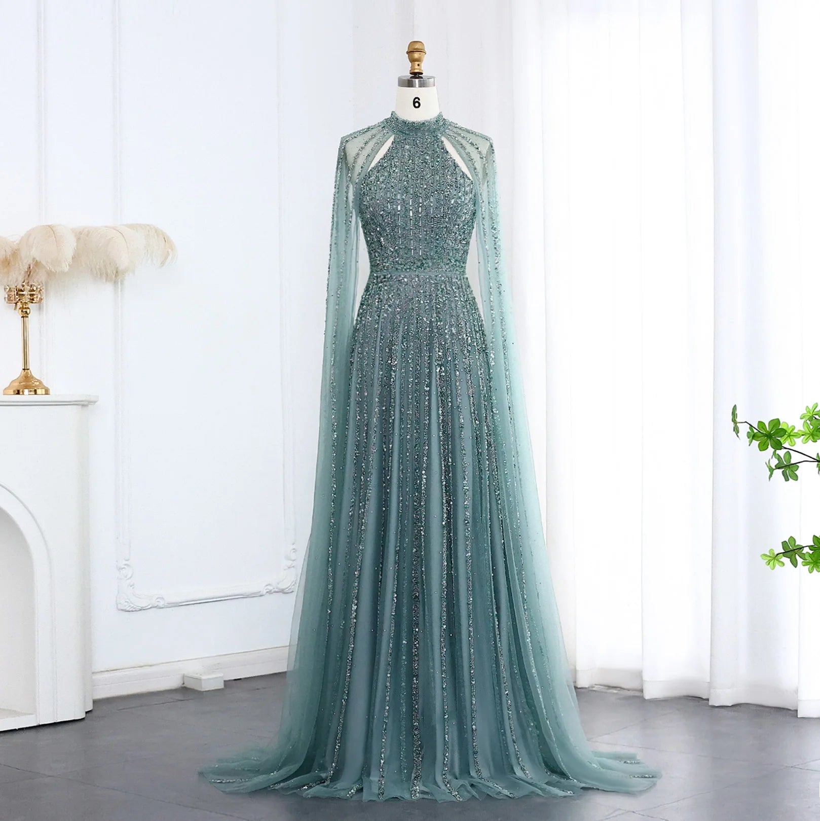 silver bridesmaid dresses with sleeves Elizabeth K GL1537 Prom Dress - Silver