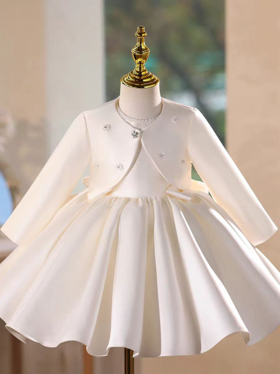 Luxury White Long Sleeve Princess Dress for Birthday Wedding Party J73 DreamyVow Luxury White Long Sleeve Princess Dress for Birthday Wedding Party J73 DreamyVow