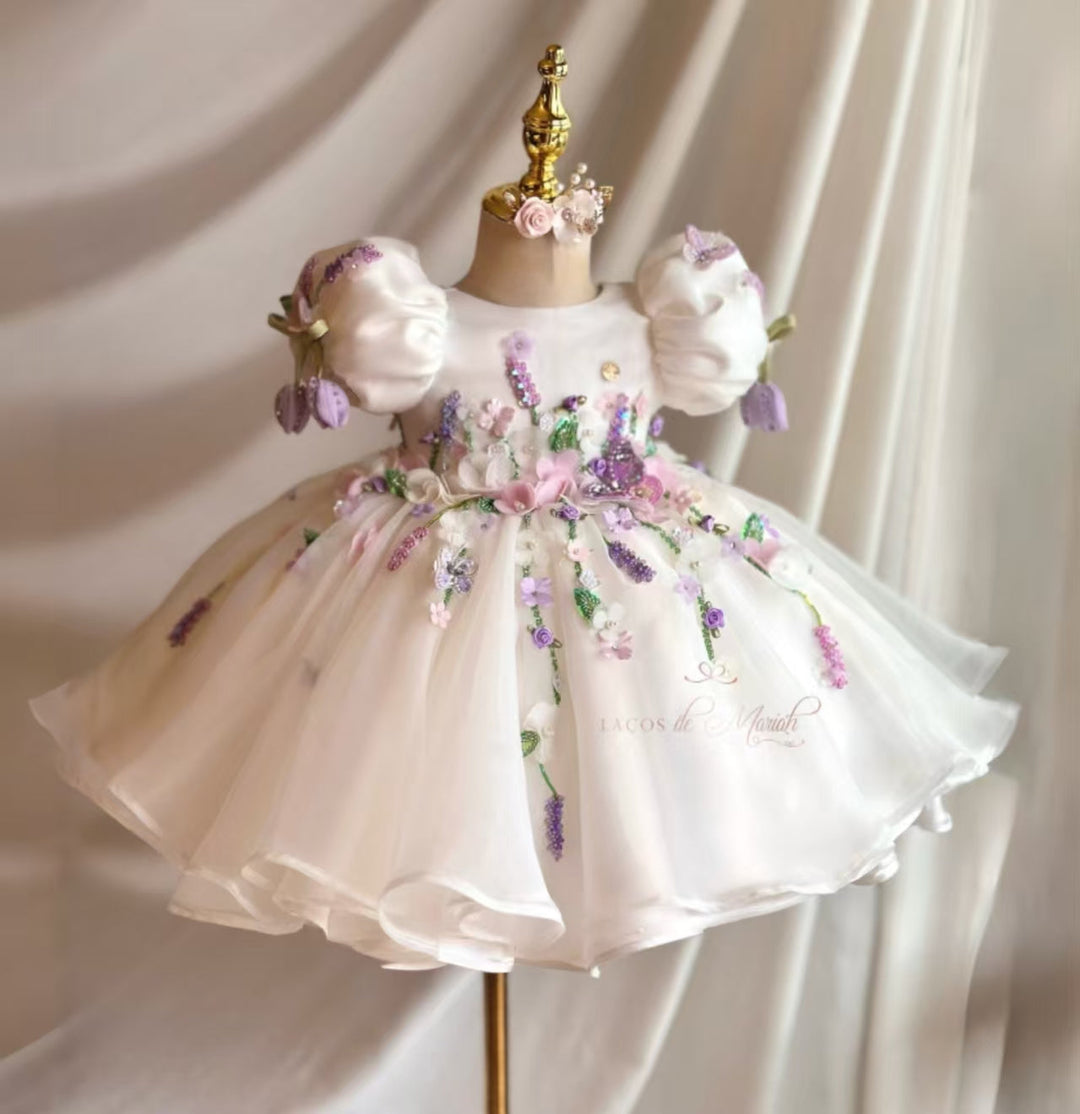 Knee length flower girl dresses for weddings and birthday parties from DreamyVow