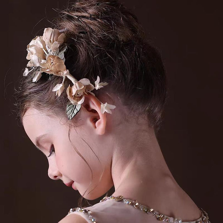 Birthday Party Flower Girl Headband with Veil Charming Pendant W029