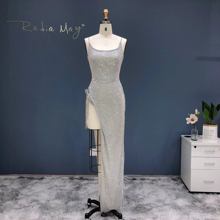 Elegant Strapless Crystal Tassel Mini Cocktail Dress RM012