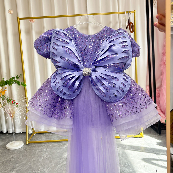 Luxury Princess Girl Gown Kids Birthday Wedding Party Dress J592
