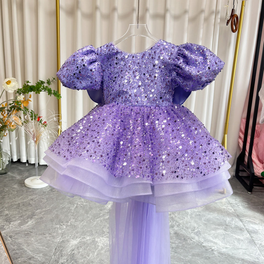 Luxury Princess Girl Gown Kids Birthday Wedding Party Dress J592