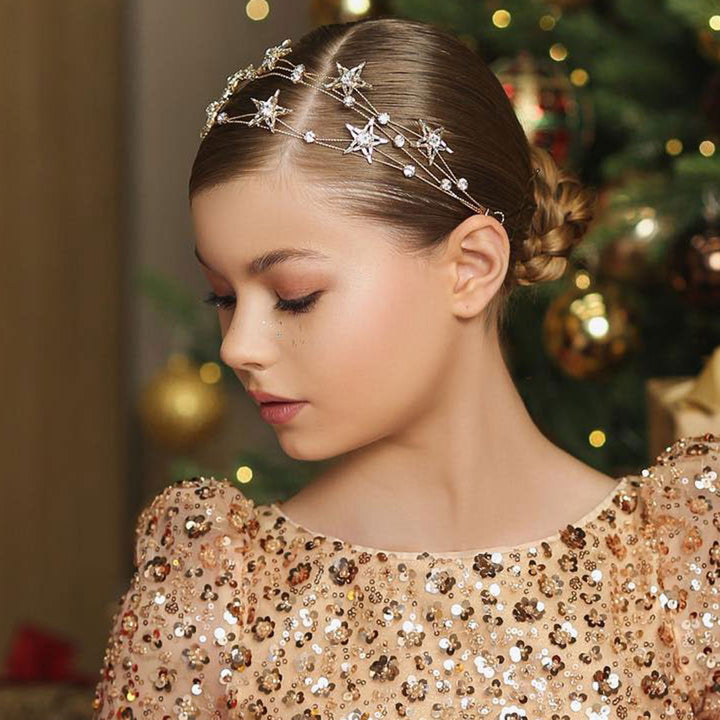 Headgear Princess Hairpin Feather Clip fairy Head Flower W001