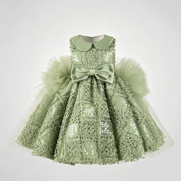 Elegant Green Flower Girl Dress for Girls Birthday Party J898