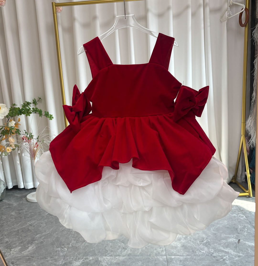 Dreamy Princess Girl Dress with Flowers for Party Pageant J593