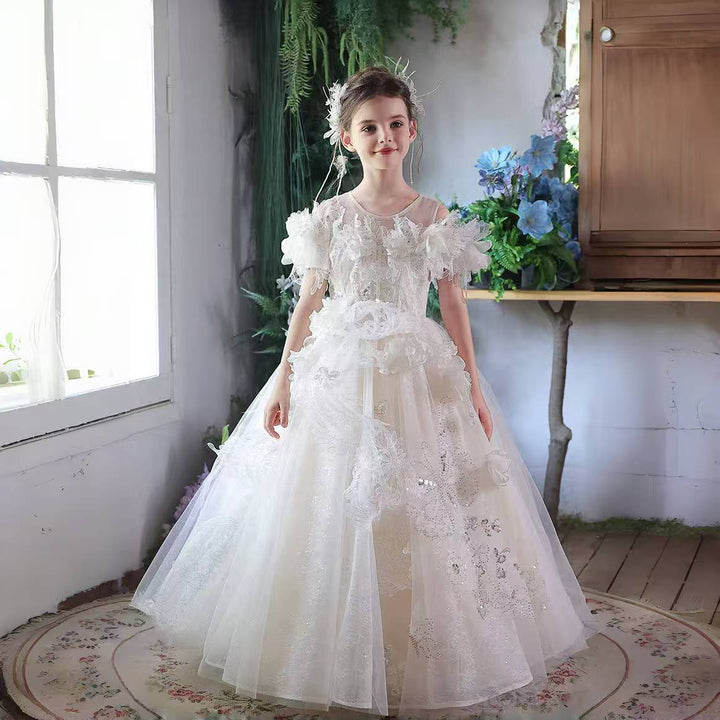 Charming Lace Princess Girl Gown for Special Occasions J303