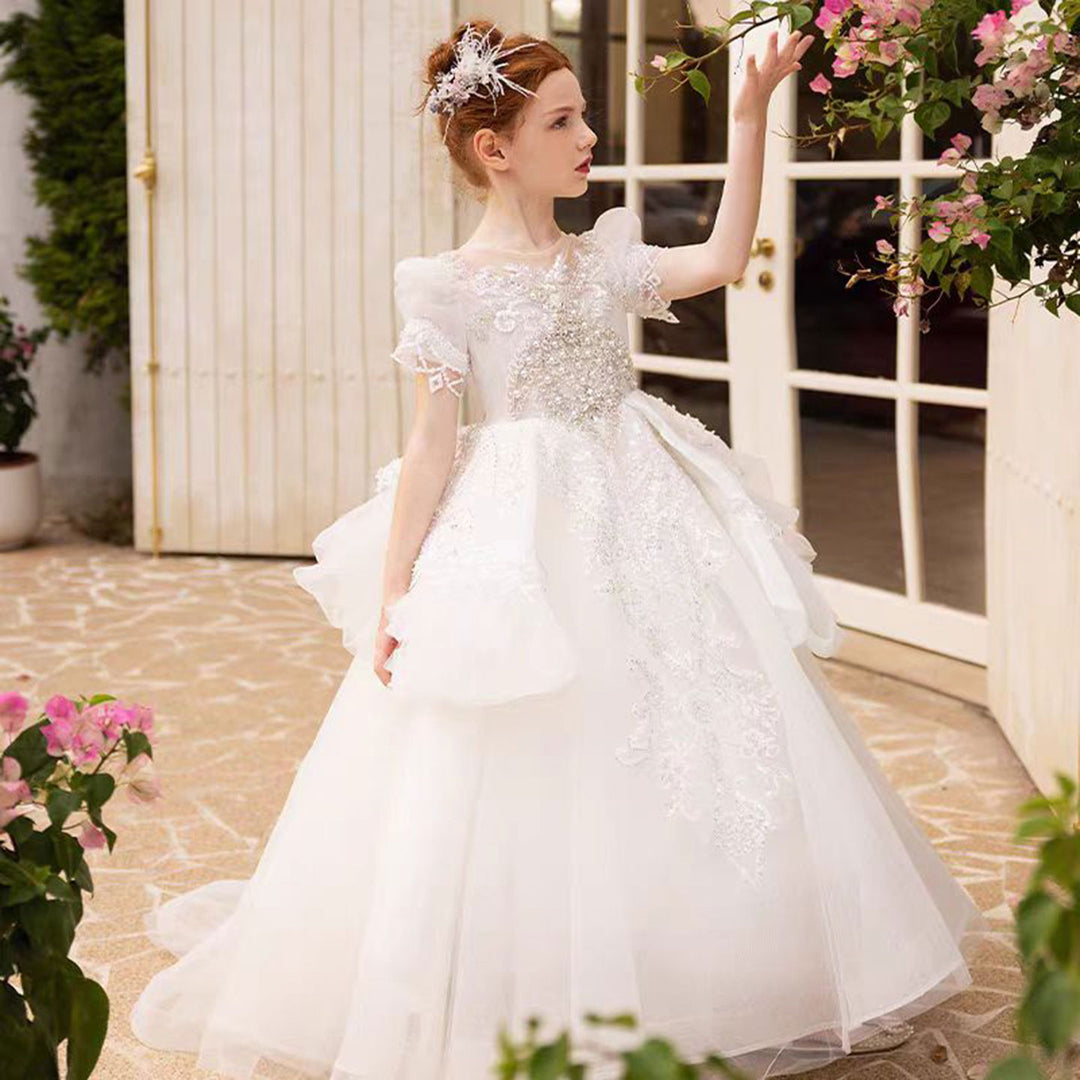 heavy beaded dress Luxurious Long Mermaid V-neck Spaghetti Strap Heavy Beaded Wedding Dress