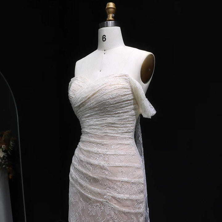 Elegant Lace Sequin Off Shoulder Evening dress SF395