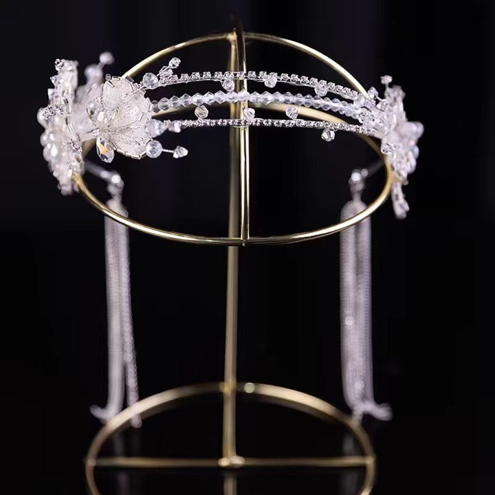 Headgear Princess Hairpin Feather Clip fairy Head Flower W001