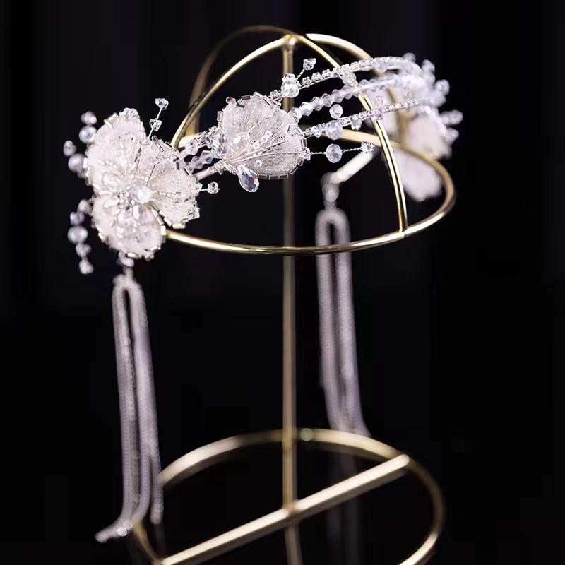 Headgear Princess Hairpin Feather Clip fairy Head Flower W001