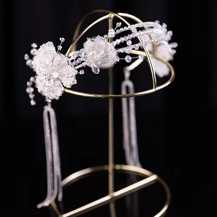 Headgear Princess Hairpin Feather Clip fairy Head Flower W001