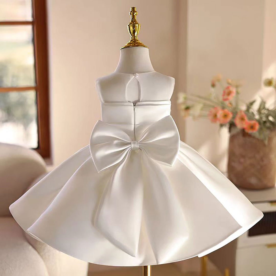 satin first communion dress Puffed Sleeves Lace and Celestial 3302 Pre-order 2-3 years / As in the photo (Ivory) Childrens gala dresses in 2022 charm with their beauty Satin Elegant Communion Dresses Elegant