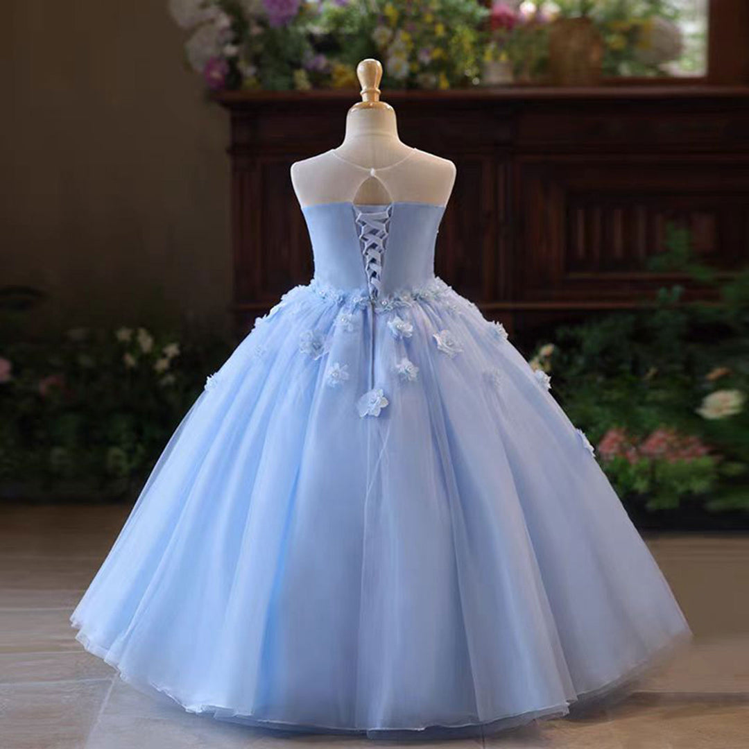 Elegant Tube Design Applique Beading Flower Girl Dress Sleeveless J802 DreamyVow Elegant Tube Design Applique Beading Flower Girl Dress Sleeveless J802 DreamyVow