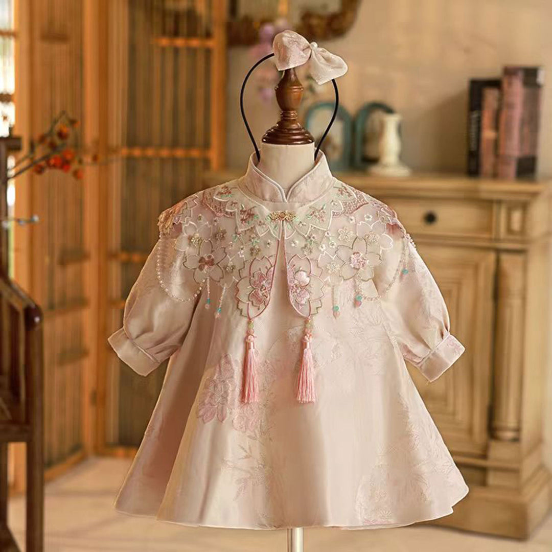 chinese style party dress cheongsam young Retro Printed Chinese Dresses Qipao Side slit Asian Theme Party Cosplay Dresses for women girls improved Chinese wind evening dress