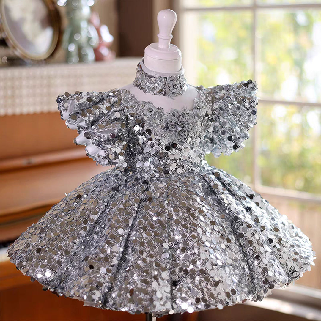 silver applique dress Nox Anabel -R1695 Beaded Applique Long Strapless Gown 0 / ROSEGOLD
