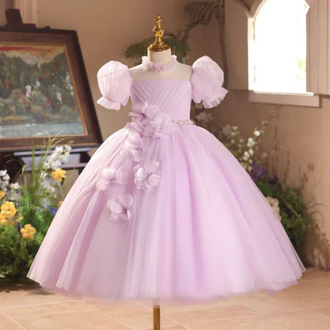 luxury girls' dresses Flower Girl Dresses Girls Pageant Formal Dress Baby Girl Luxury Mesh Sequins Birthday Party Dress, As picture / 1-2 Years (90cm)