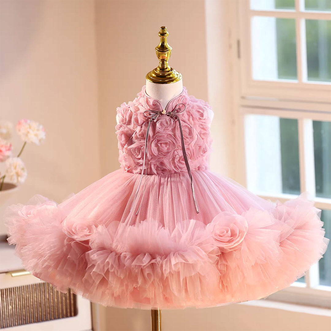 Lovely Knee Length Princess Flower Girl Dress J559, Pink / child-12 Lovely Knee Length Princess Flower Girl Dress J559, Pink / child-12