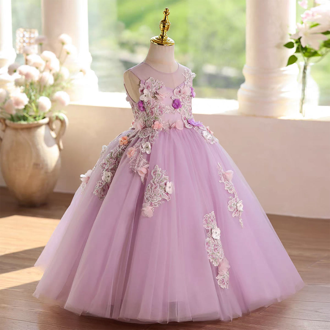 pink dress with purple flowers Bloom Strapless Maxi Dress - Purple Floral