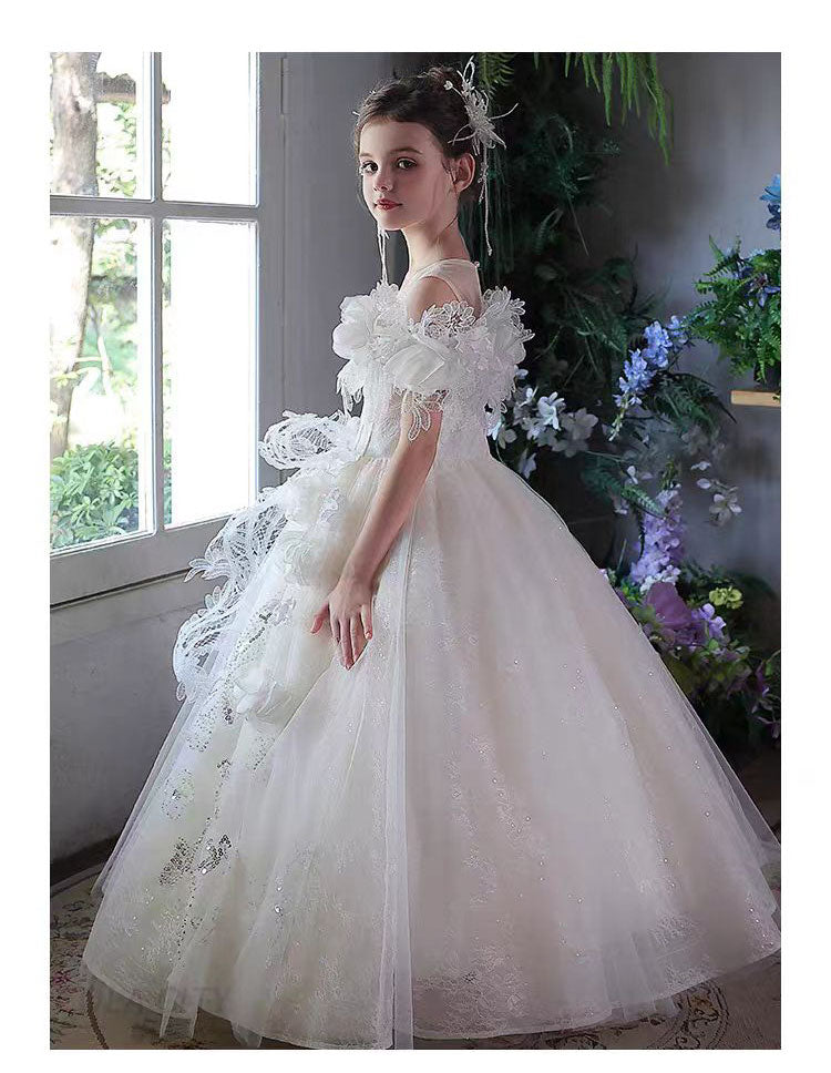 Chic Long Sleeve Princess Girl Dress for Birthday Party J302