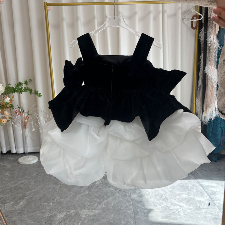 Dreamy Princess Girl Dress with Flowers for Party Pageant J593