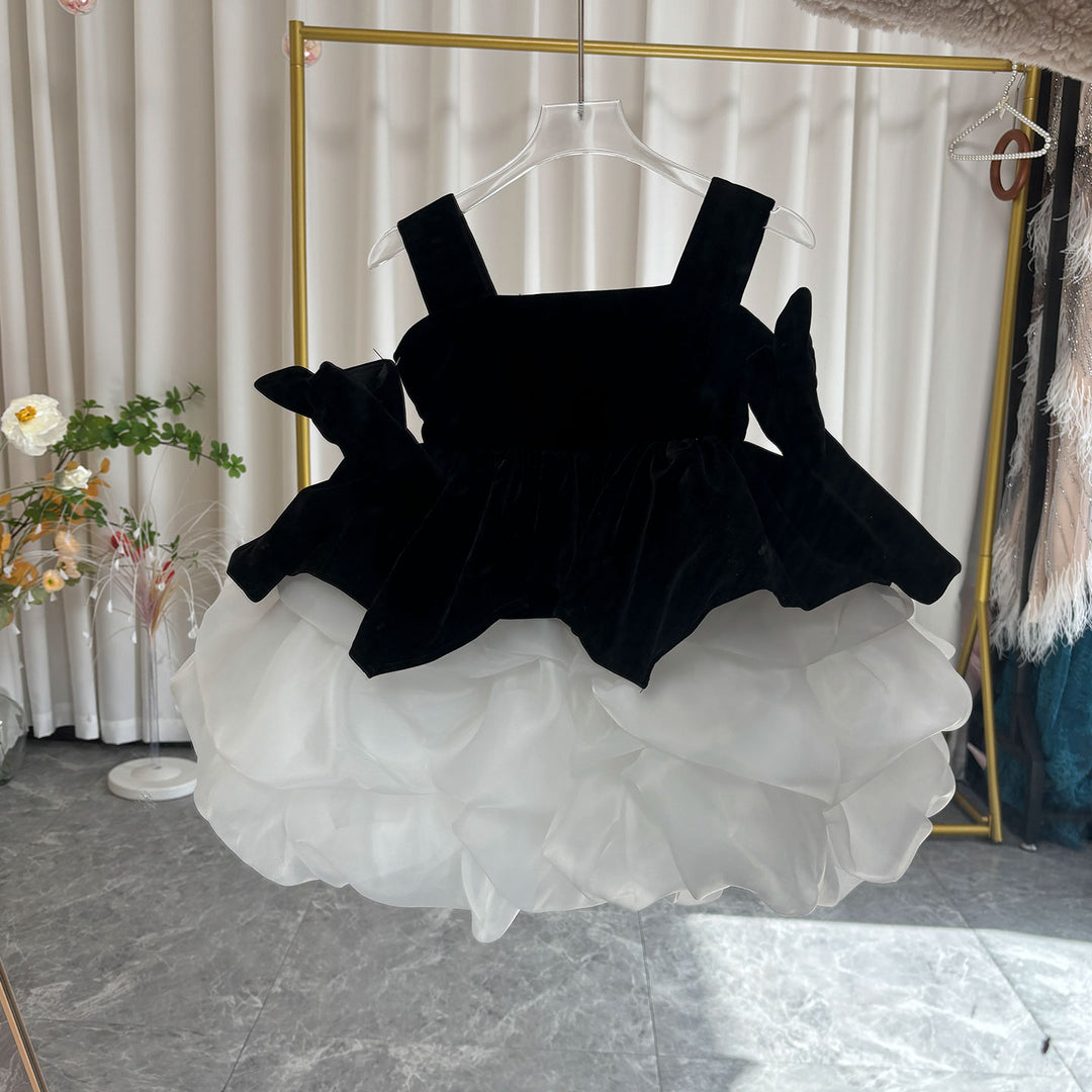 Dreamy Princess Girl Dress with Flowers for Party Pageant J593