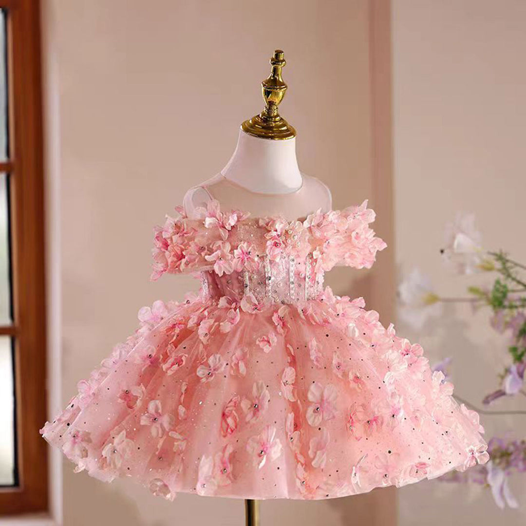 Wedding Outfit 6-9 Months Princess Baby Baby Girl Dresses For Weddings Pink 3D Flowers Girl Dress Toddler Kids 1st Birthday Party Gown J489 DreamyVow Wedding Outfit 6-9 Months Princess Baby Baby Girl Dresses For Weddings Pink 3D Flowers Girl Dress Toddler Kids 1st Birthday Party Gown J489 DreamyVow