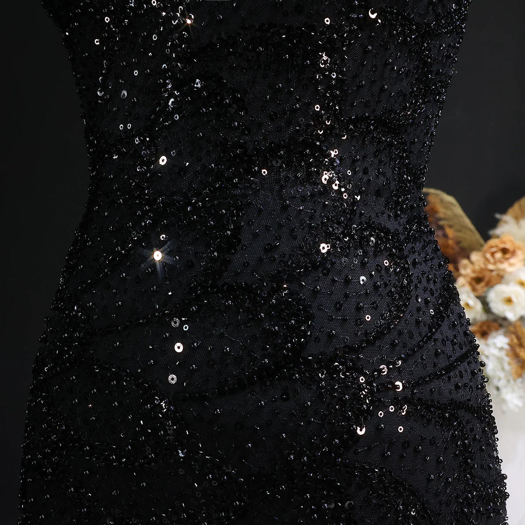 Elegant Emerald Green Strapless Evening Dress SS601