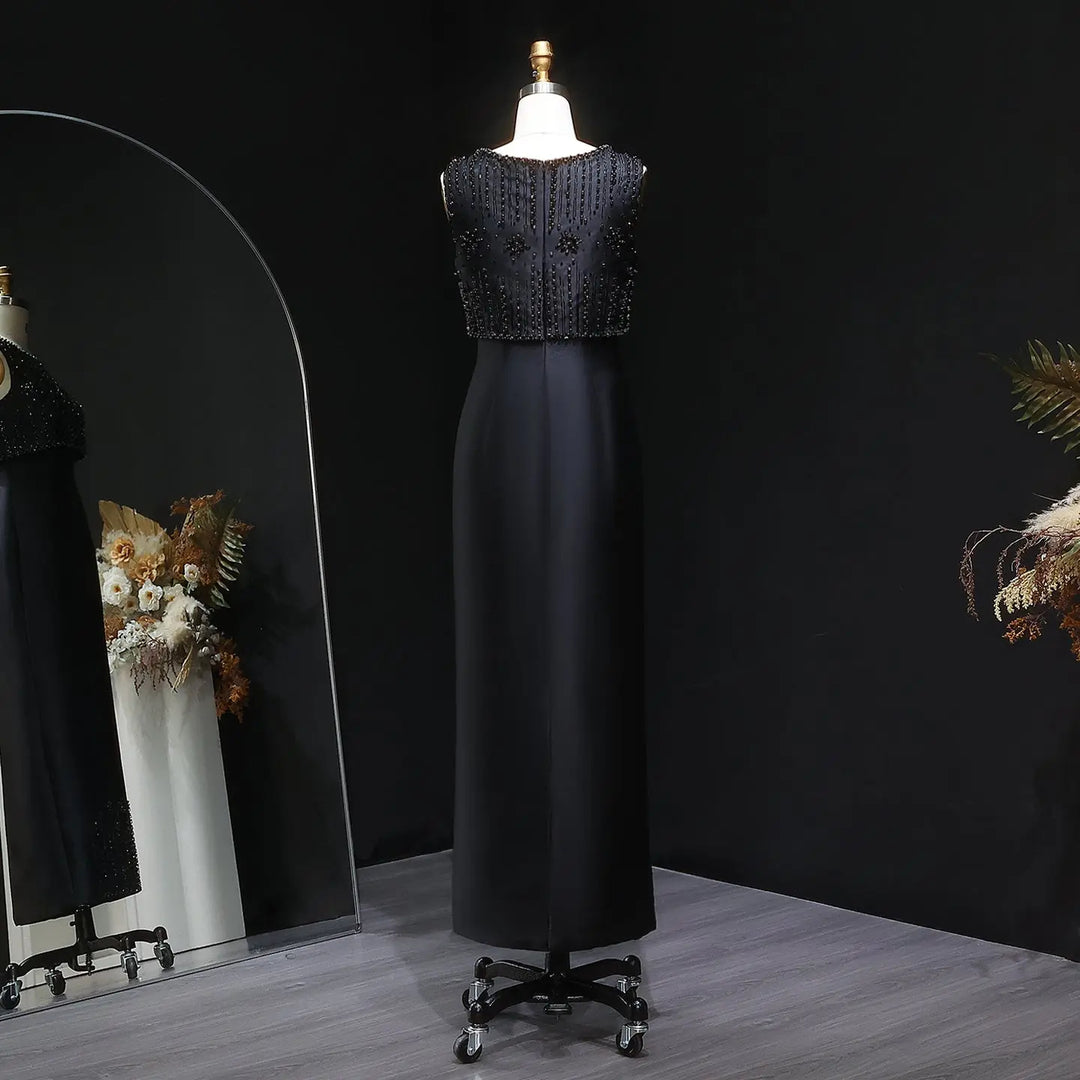 Luxury Rhinestones Silver Midi Evening Dress SS277