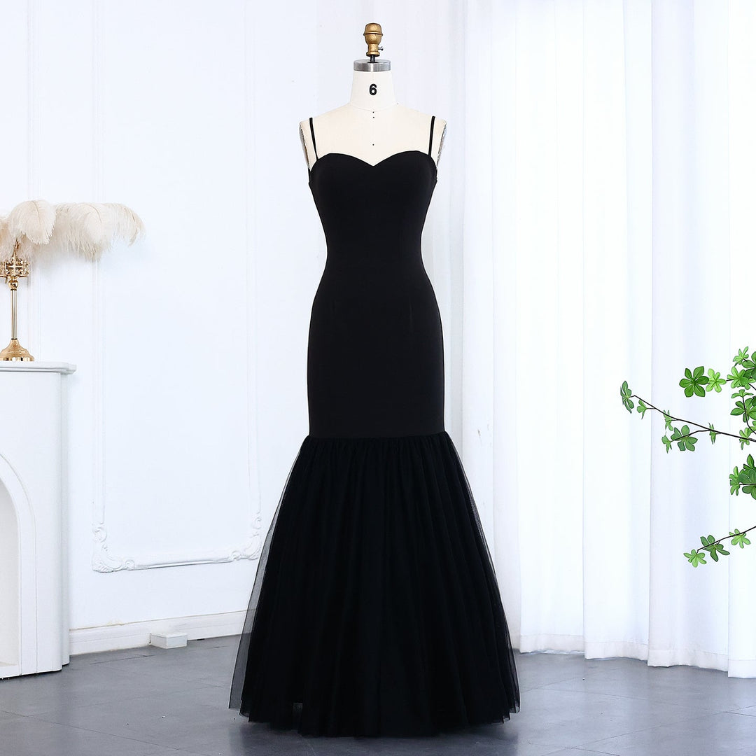Elegant Black Rhinestone Evening Dress with Jacket SS561 DreamyVow Elegant Black Rhinestone Evening Dress with Jacket SS561 DreamyVow