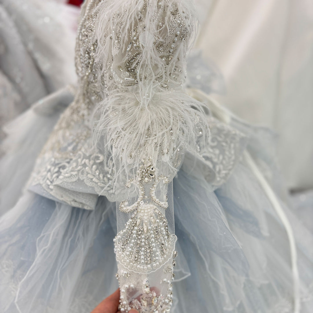 Luxury Princess Girl Wedding Dress for Wedding Birthday Party J066