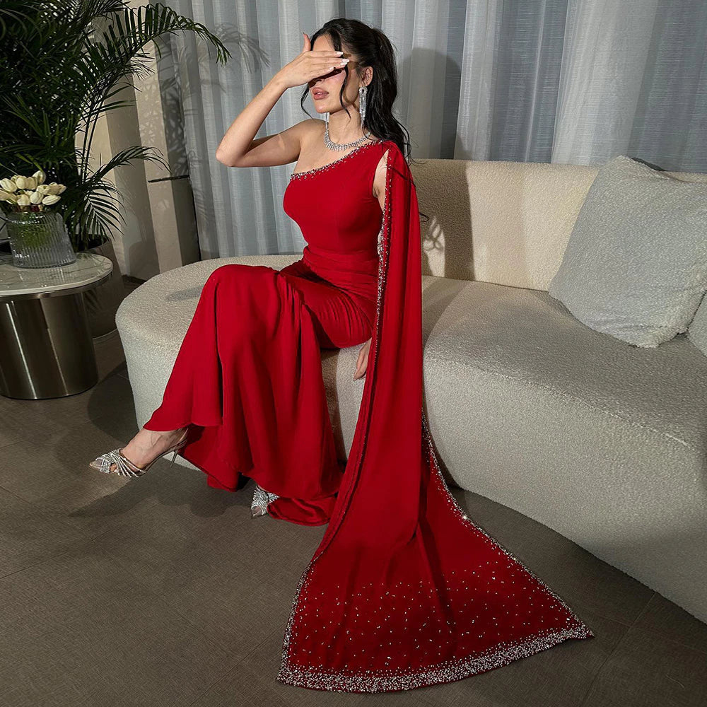 Burgundy Evening Dress with Cape Sleeve Luxury Party Gowns SS384 Burgundy Evening Dress with Cape Sleeve Luxury Party Gowns SS384
