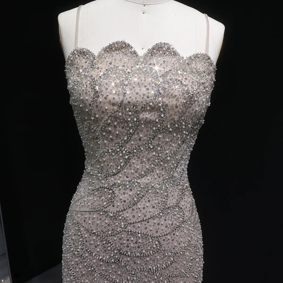 Elegant Emerald Green Strapless Evening Dress SS601