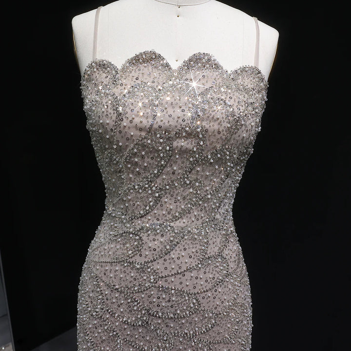 Elegant Emerald Green Strapless Evening Dress SS601