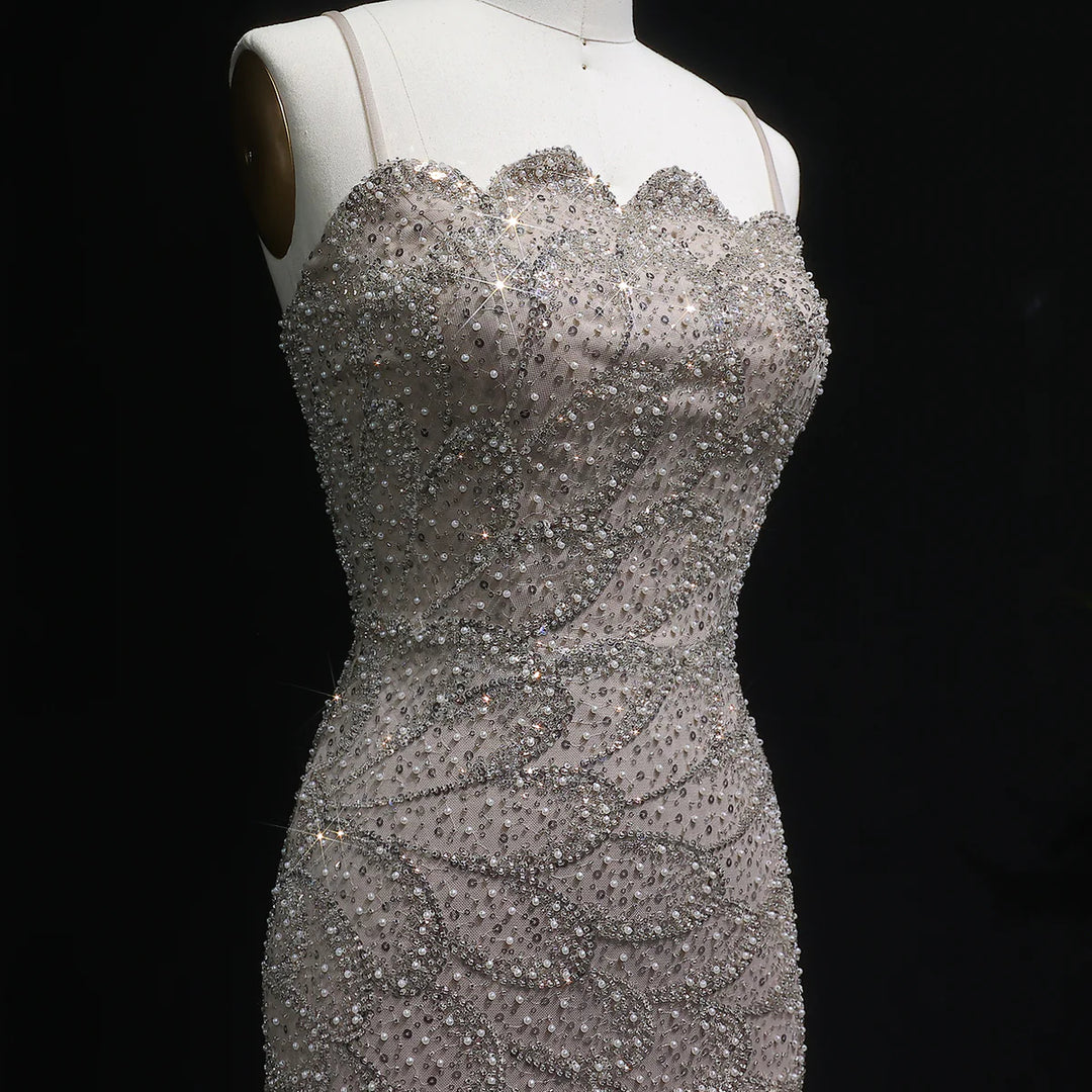 Elegant Emerald Green Strapless Evening Dress SS601