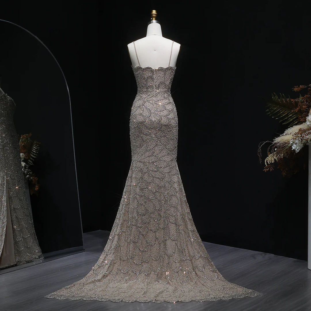 Elegant Emerald Green Strapless Evening Dress SS601