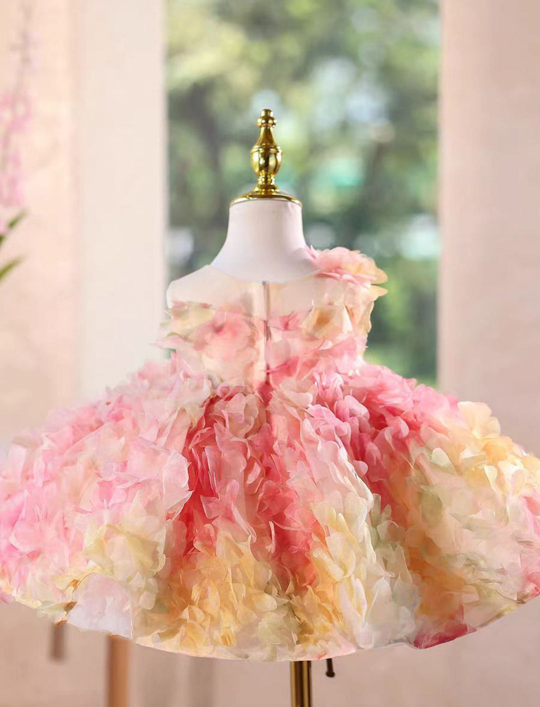 Elegant Coral Princess Flower Girl Dress for Weddings Parties J590