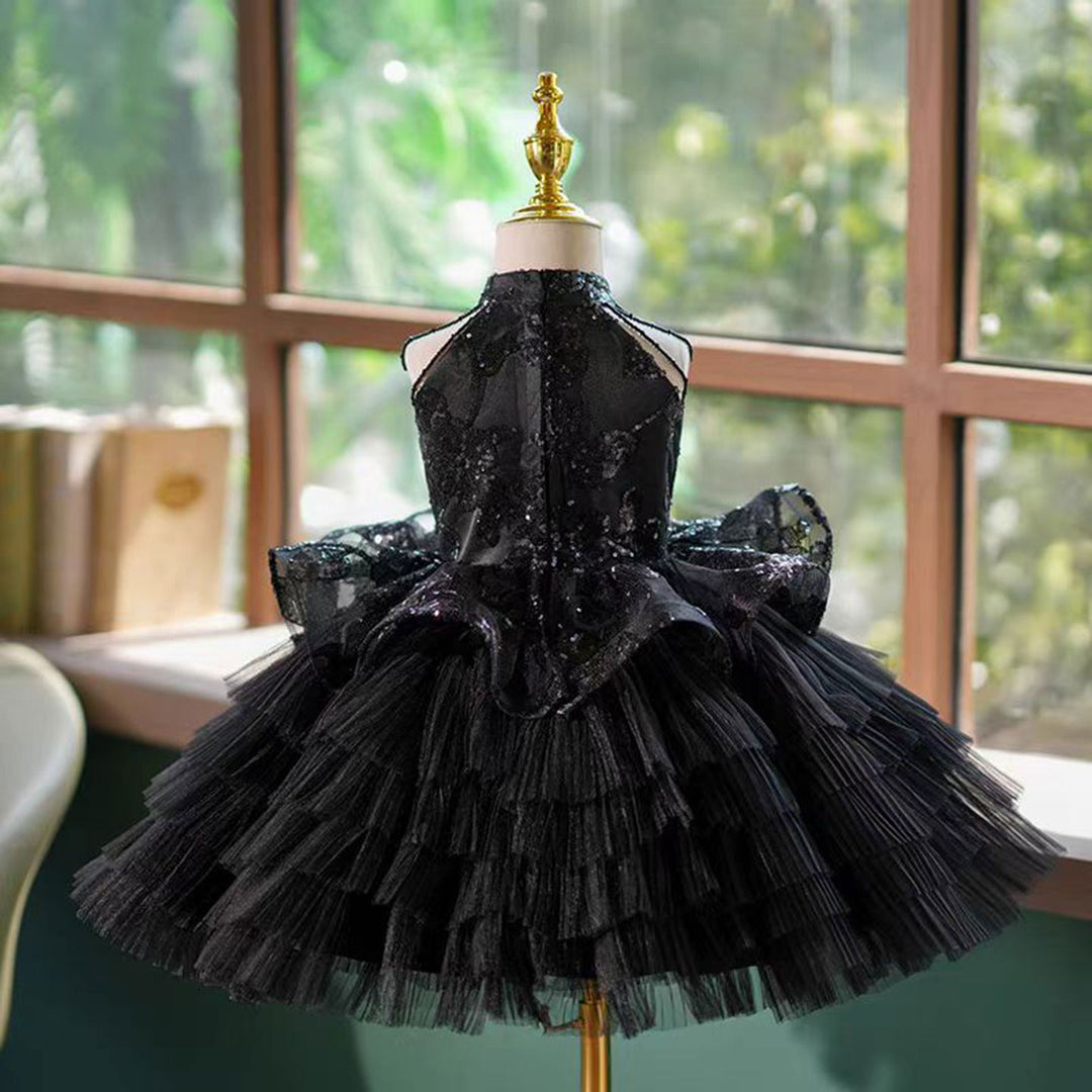 Black Girl Dress for Kids 1st Birthday Party Holiday Gown J451 Black / child-4 Black Girl Dress for Kids 1st Birthday Party Holiday Gown J451 Black / child-4