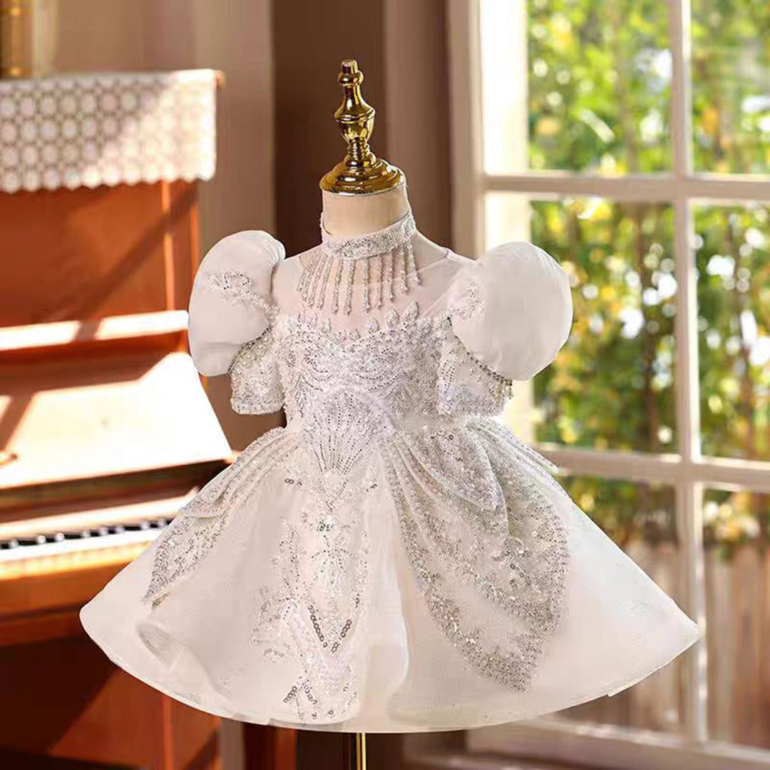 princess dress 1 year old Elegant Baby Girls Pink Flower Girl One-year-old Princess Toddler Beau marryshe