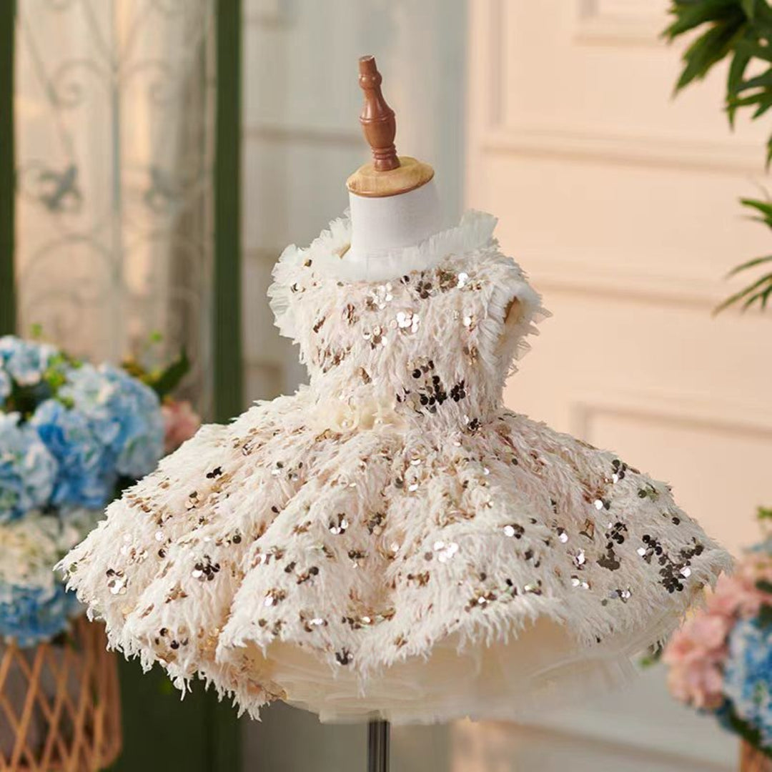 Girl Dress Feather for Kids Wedding Birthday Party Gown J739 DreamyVow Girl Dress Feather for Kids Wedding Birthday Party Gown J739 DreamyVow