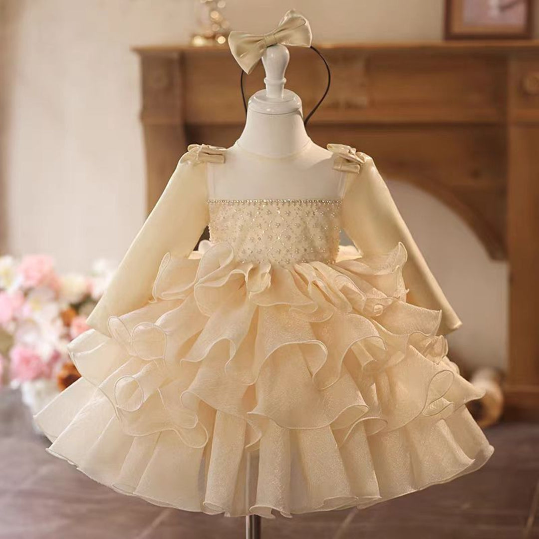 open lace back dress Baby Girl First Birthday Dress Sequins Toddler Embroidery Birthday Princess Dress, Pink / open lace back dress Baby Girl First Birthday Dress Sequins Toddler Embroidery Birthday Princess Dress, Pink /