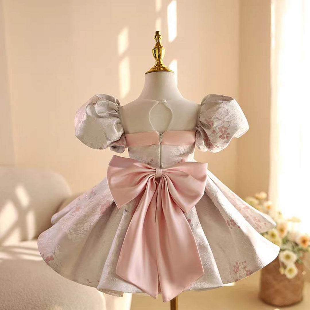 Pink Girl Dress Bowed Kids Wedding Birthday Party Holiday J461 DreamyVow Pink Girl Dress Bowed Kids Wedding Birthday Party Holiday J461 DreamyVow