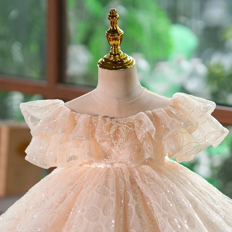 Pink Girl Dress Ruffled Toddler 1st Birthday Party J425 Pink / child-3 Pink Girl Dress Ruffled Toddler 1st Birthday Party J425 Pink / child-3