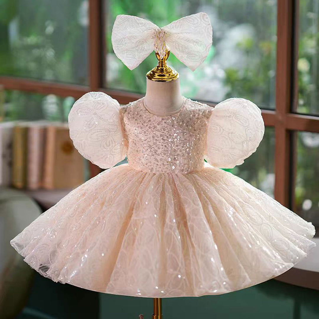 Pink Lace Flower Girl Dress for Princess Kids 1st Birthday Party Gown J768 Pink / child-10 Pink Lace Flower Girl Dress for Princess Kids 1st Birthday Party Gown J768 Pink / child-10