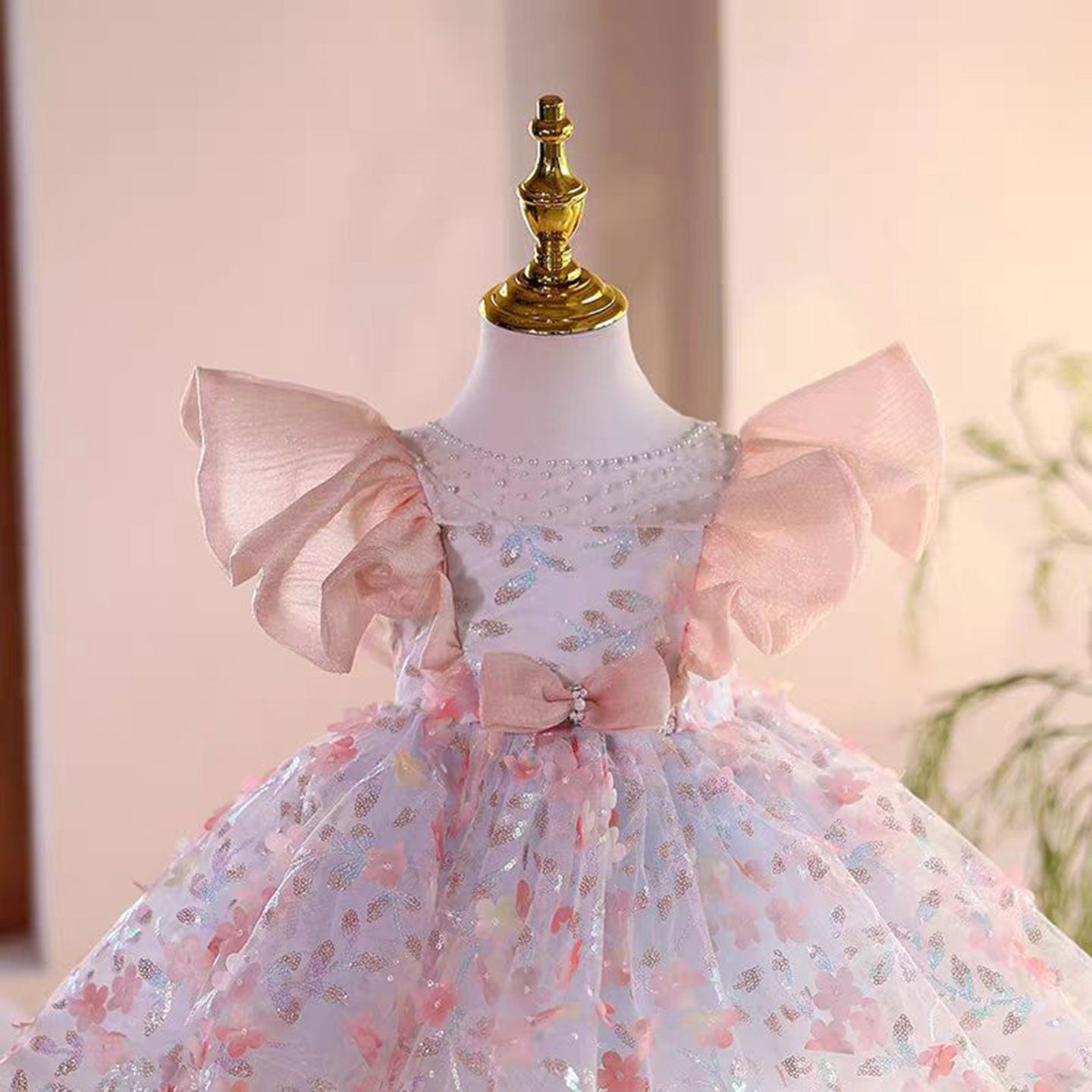 Flower Girl Princess Dress For One Year Baby Girl Saprkly Pink Flower Girl Dress For Princess Kids 1st Birthday Party J473 Pink Child-8 Flower Girl Princess Dress For One Year Baby Girl Saprkly Pink Flower Girl Dress For Princess Kids 1st Birthday Party J473 Pink Child-8